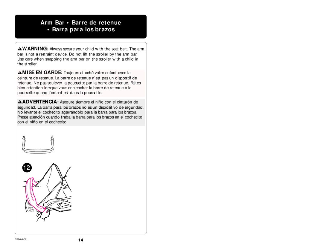 Graco 7936 manual To Fold Stroller Plier la poussette Para plegar el cochecito 