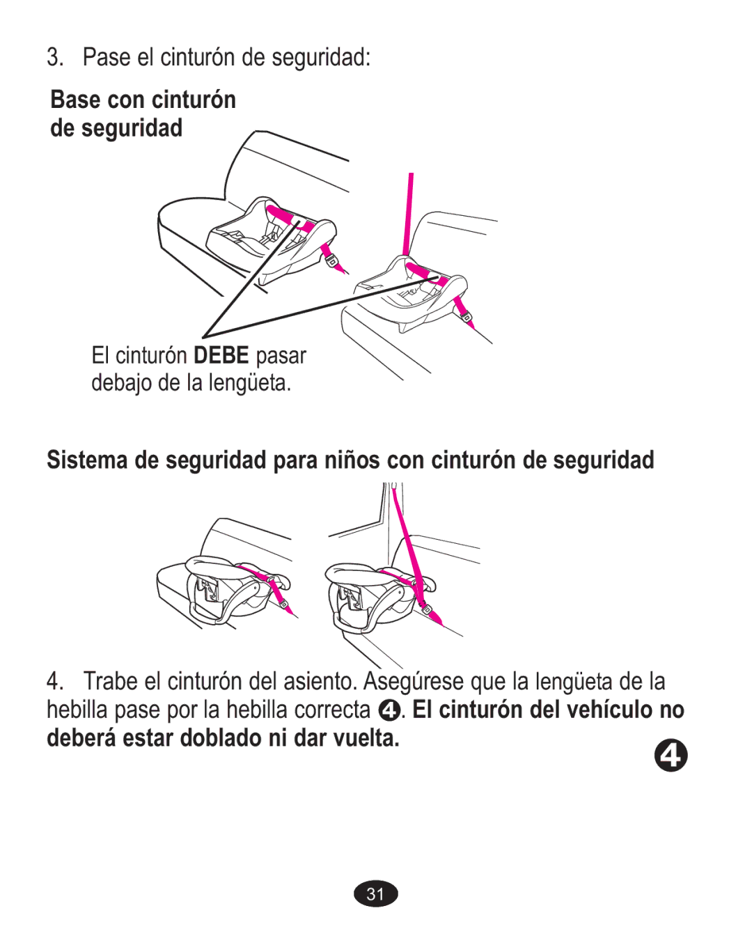 Graco 7255JJB3, 7G10MLB3 Base con cinturón de seguridad, Sistema de seguridad para niños con cinturón de seguridad 