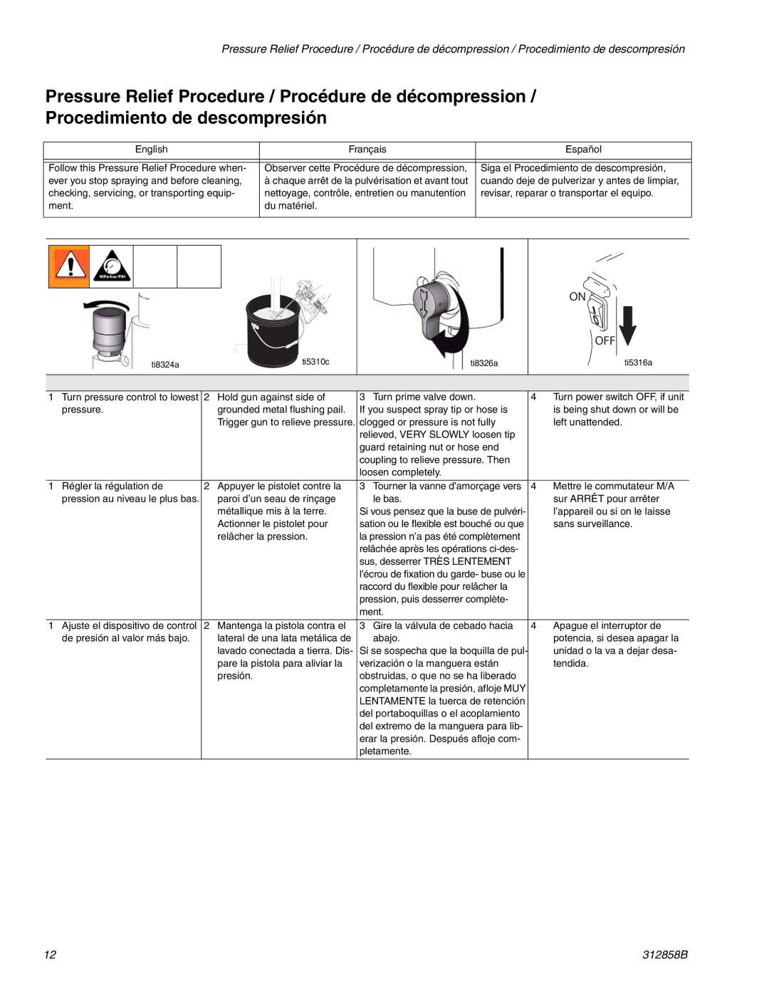 Graco 826084, 826098 important safety instructions ’appareil ou si on le laisse 