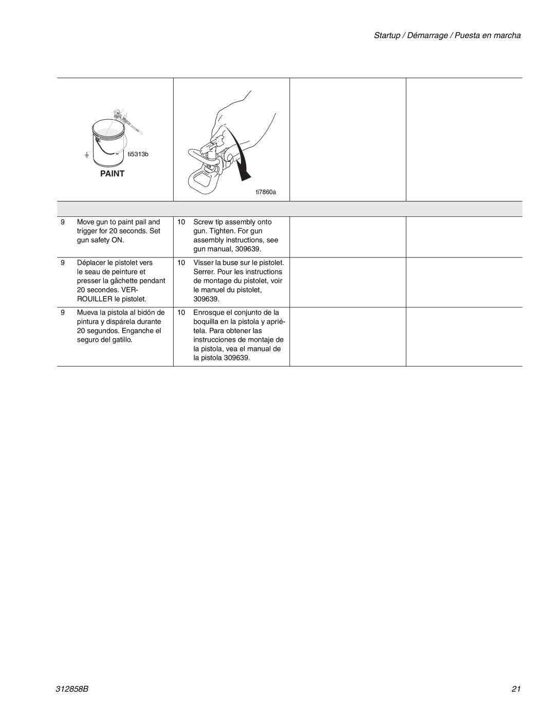 Graco 826098, 826084 important safety instructions Ti5313b Ti7860a 