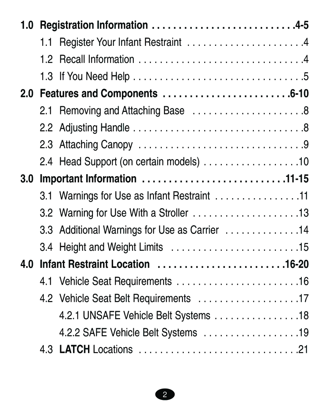 Graco 8444 manual Registration Information 