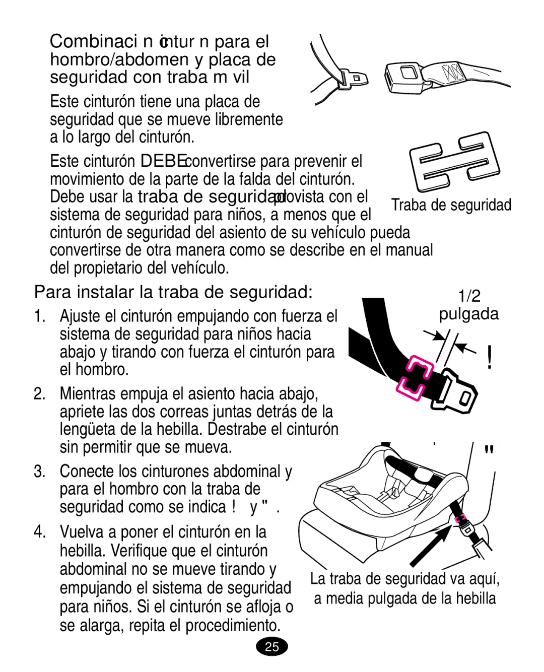 Graco 8446L manual Seguridad con traba móvil 