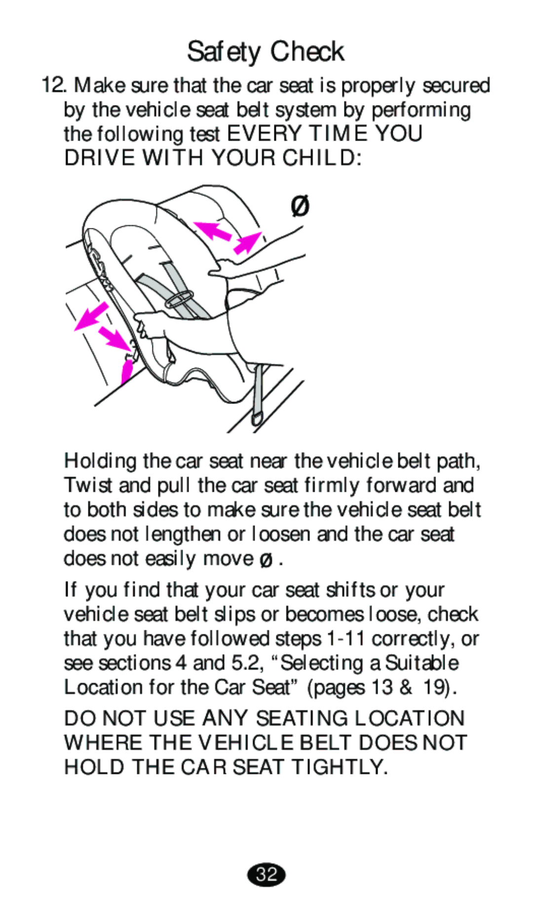 Graco 8480 owner manual Safety Check 