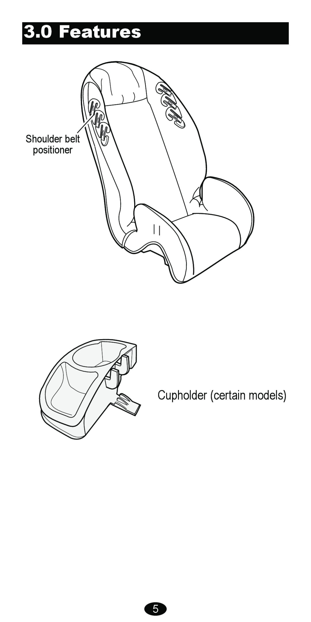 Graco 8481 owner manual Features, Cupholder certain models 