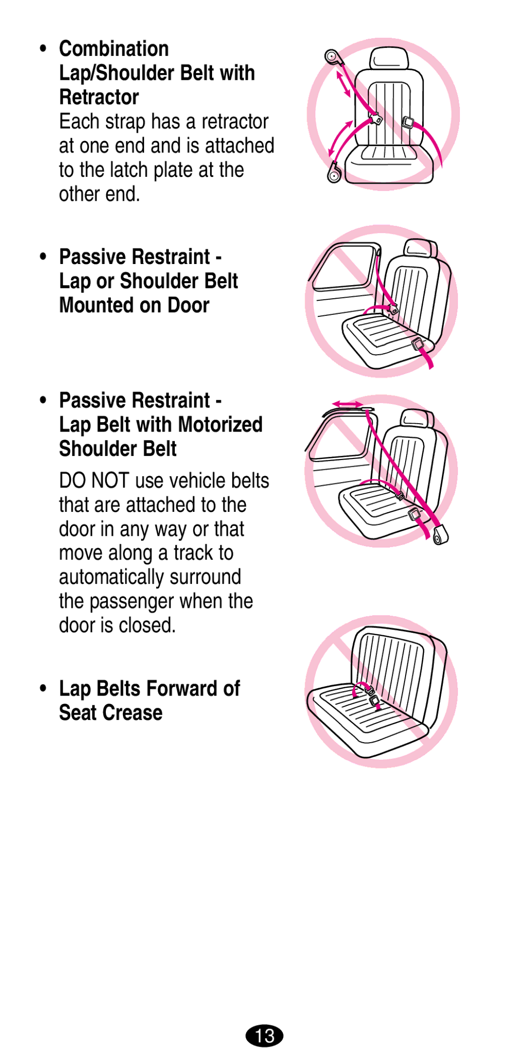 Graco 8486, 8490 manual Combination Lap/Shoulder Belt with Retractor 