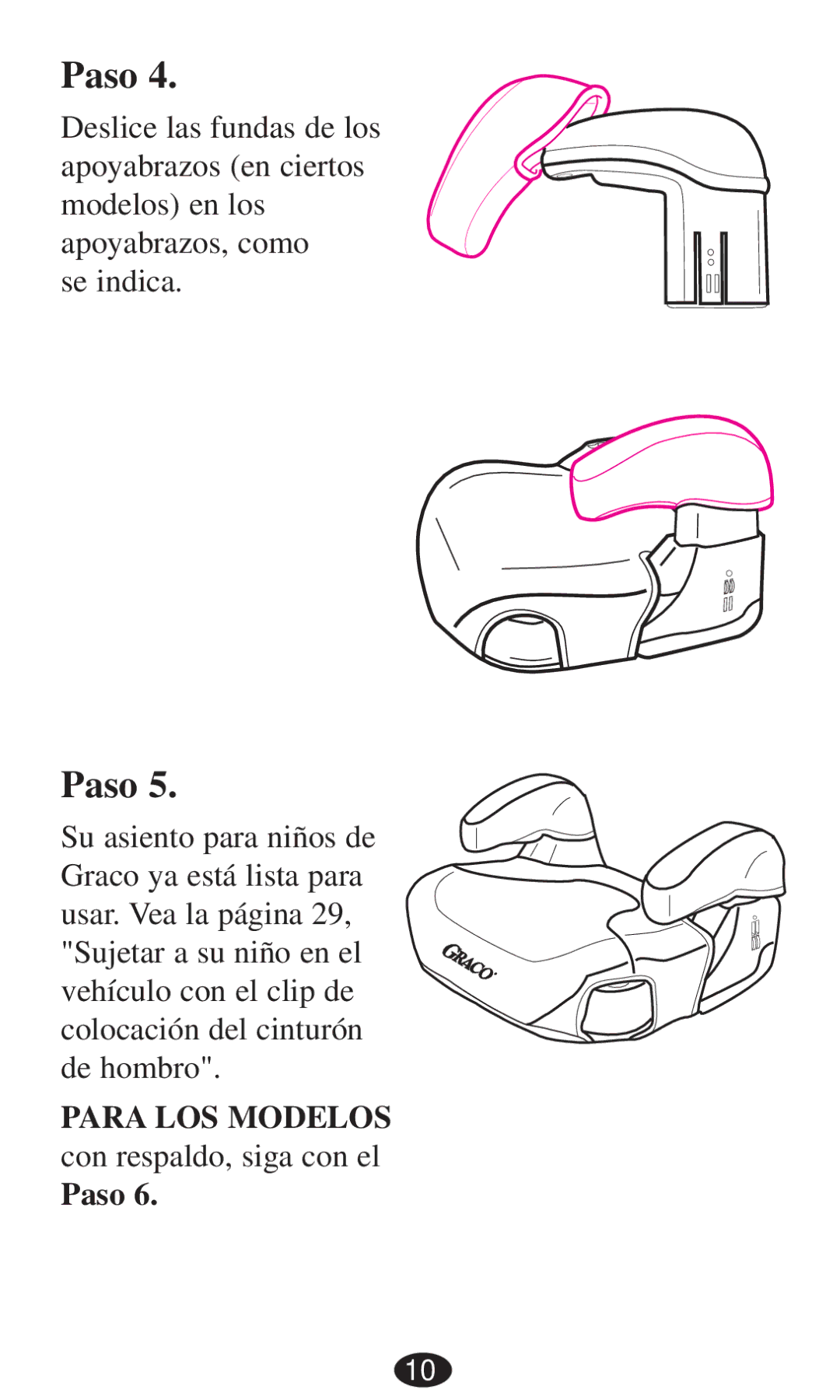 Graco 8493, 8491, 8496, 8495, 8497, 8498 owner manual Paso 