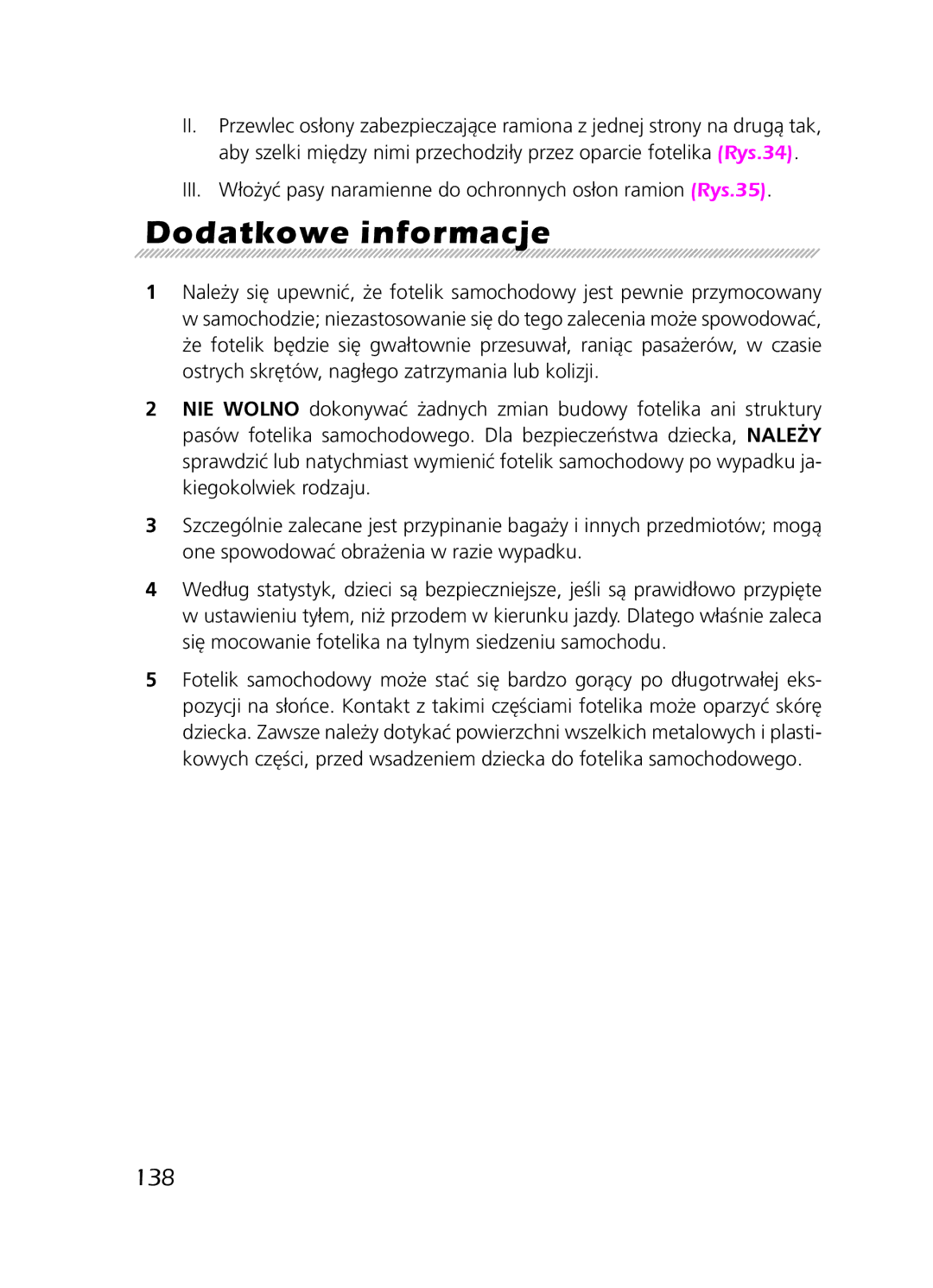 Graco 8H98 owner manual Dodatkowe informacje, 138 