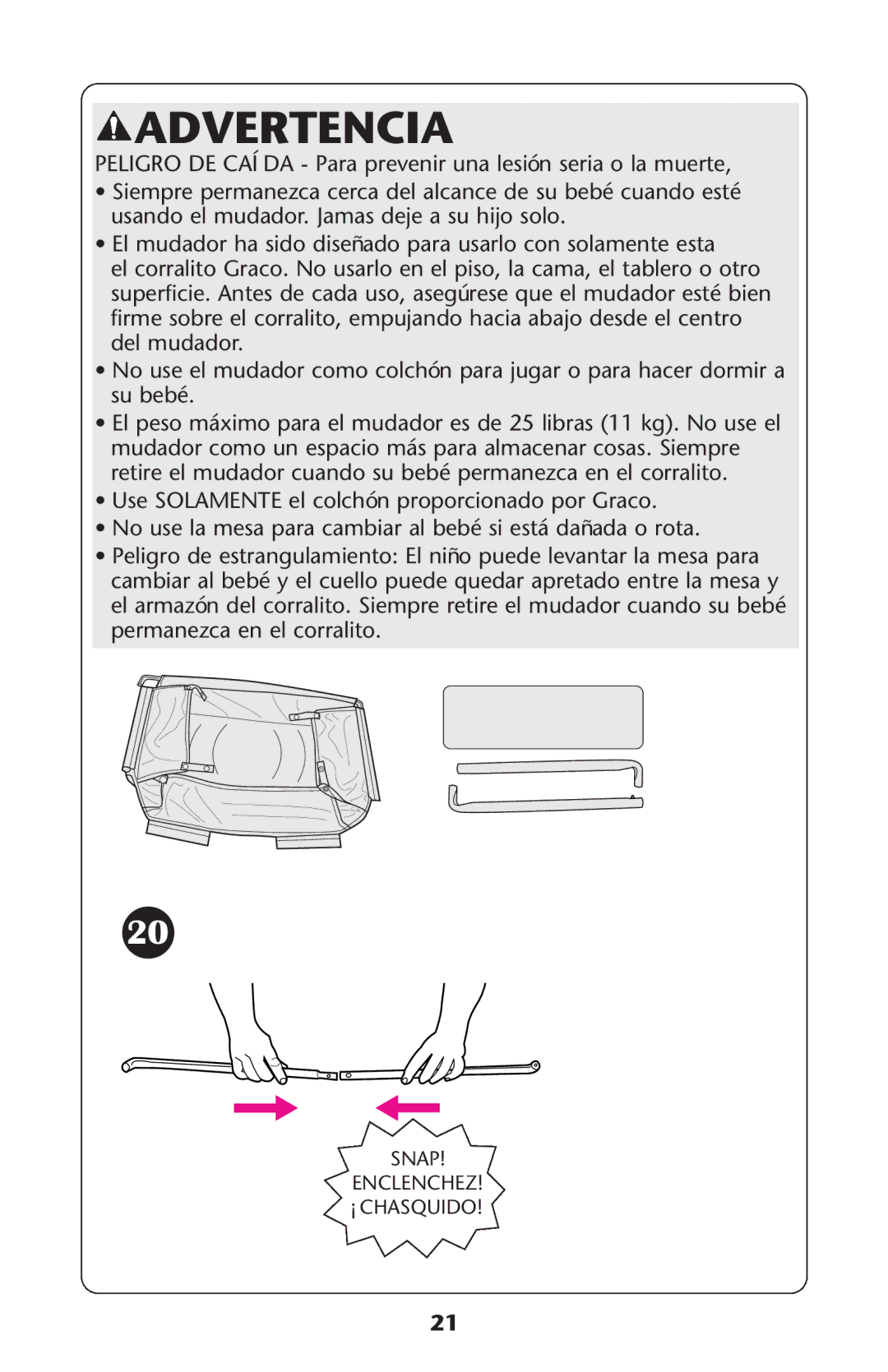 Graco 9351PWC, 9342UNS, 9351RSH owner manual Advertencia 