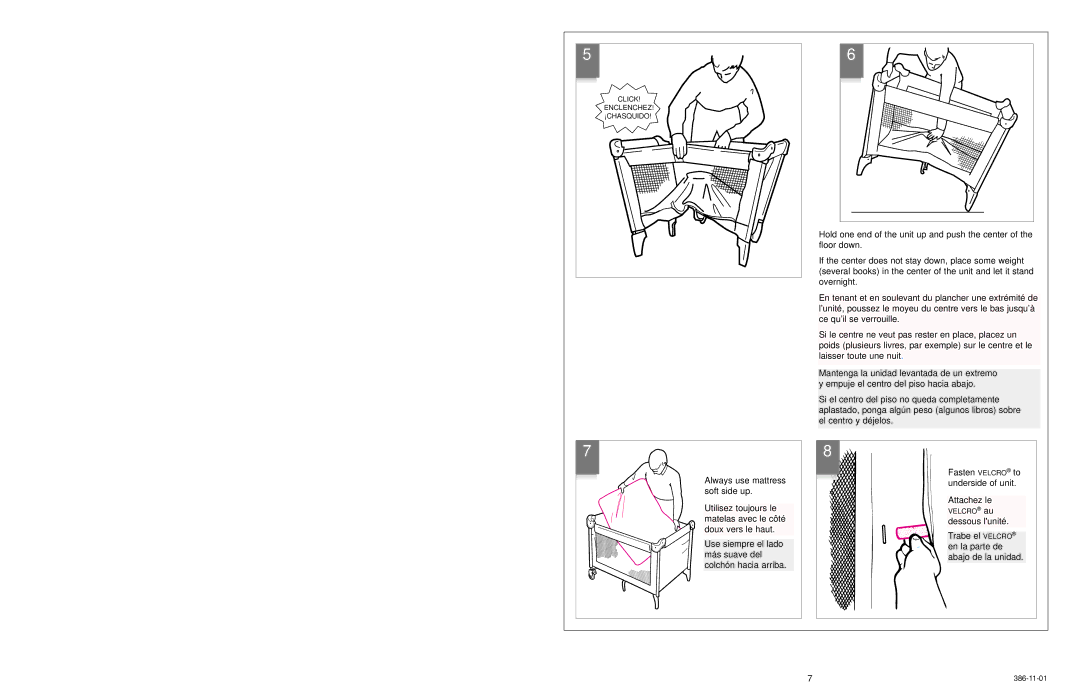 Graco 9651 owner manual Bassinets Couchettes Moisés 