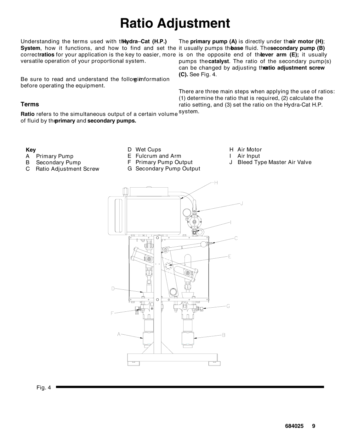 Graco 965466, 965477, 965478, 965481, 965479 manual Ratio Adjustment, Terms 