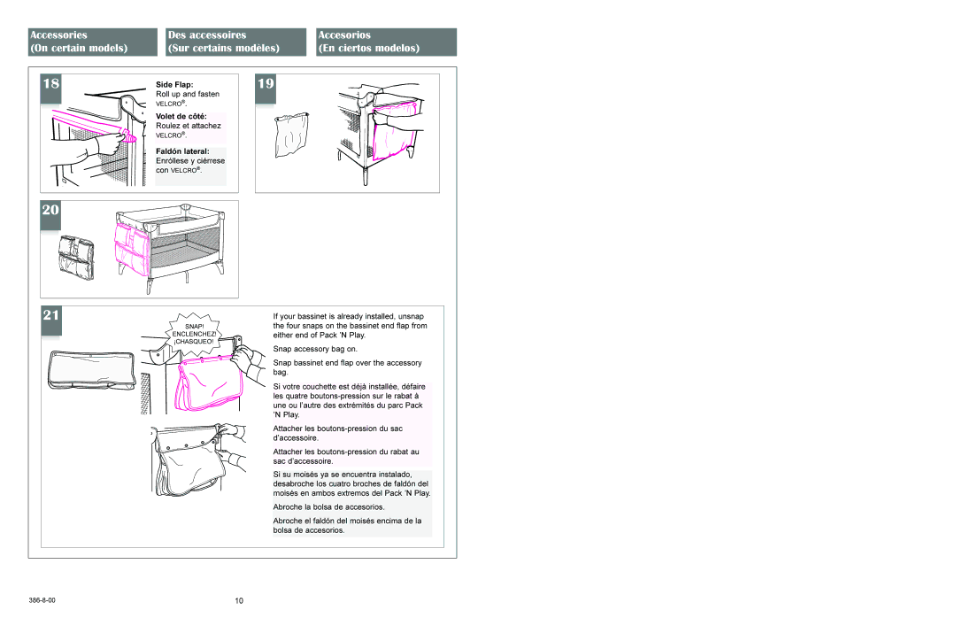 Graco 9757 manual Side Flap 