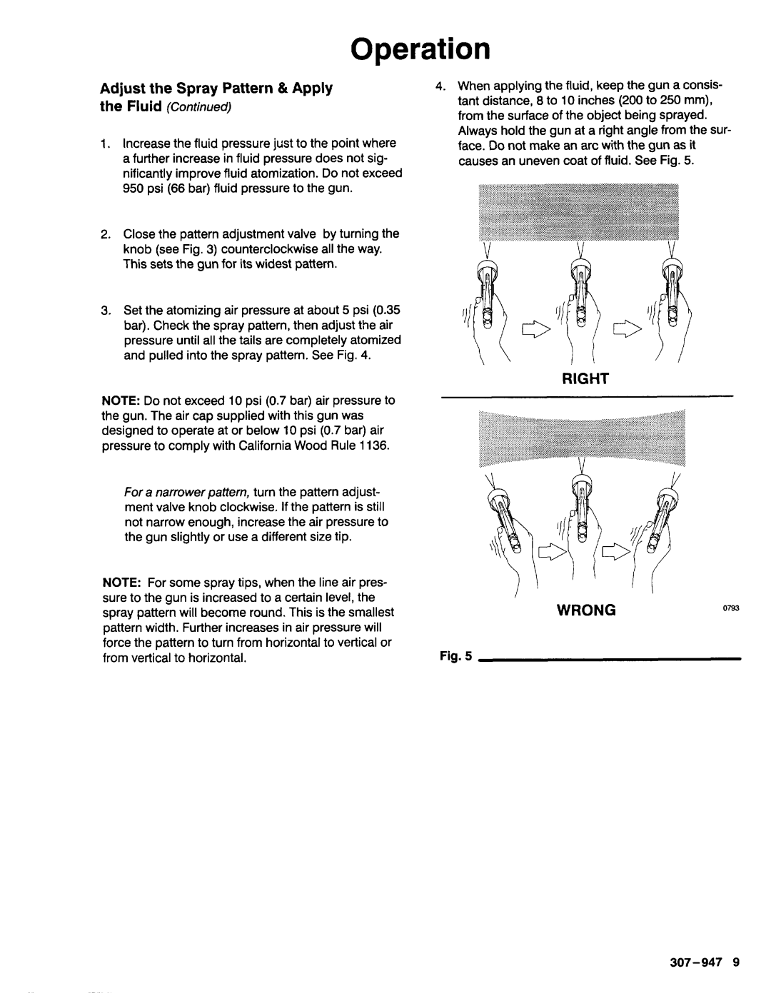 Graco AA2000 manual Adjust the Spray Pattern & Apply, Fluid ’ 