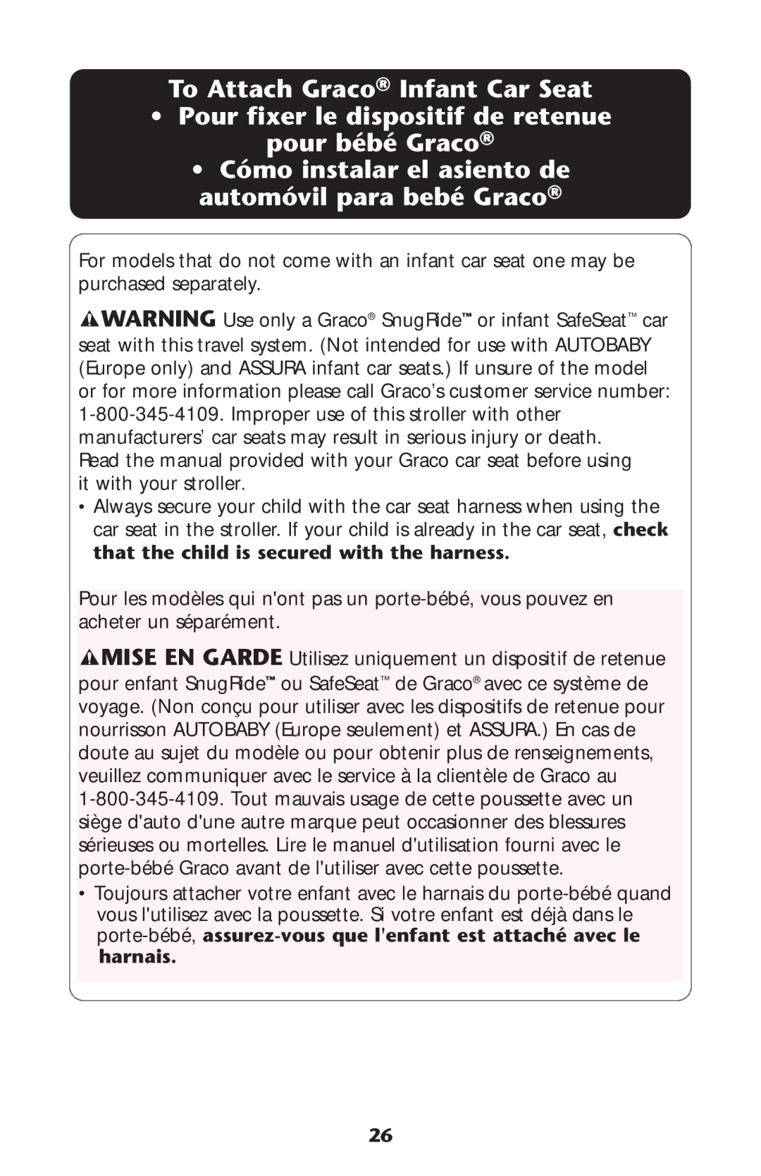 Graco AlanoTM owner manual 