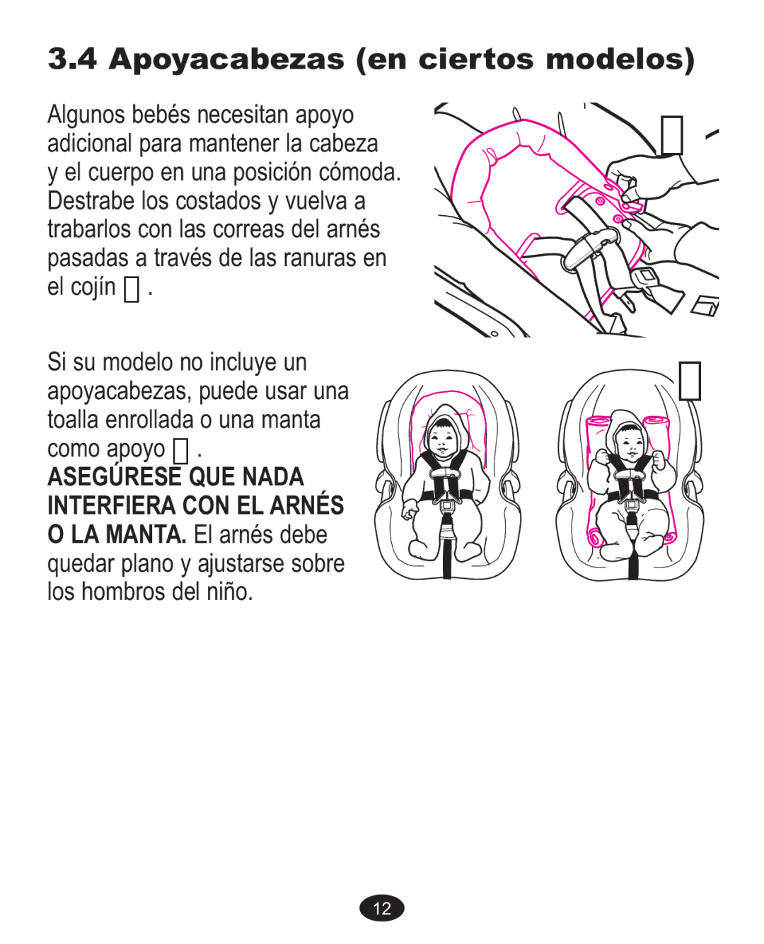 Graco AlanoTM owner manual Apoyacabezas en ciertos modelos 