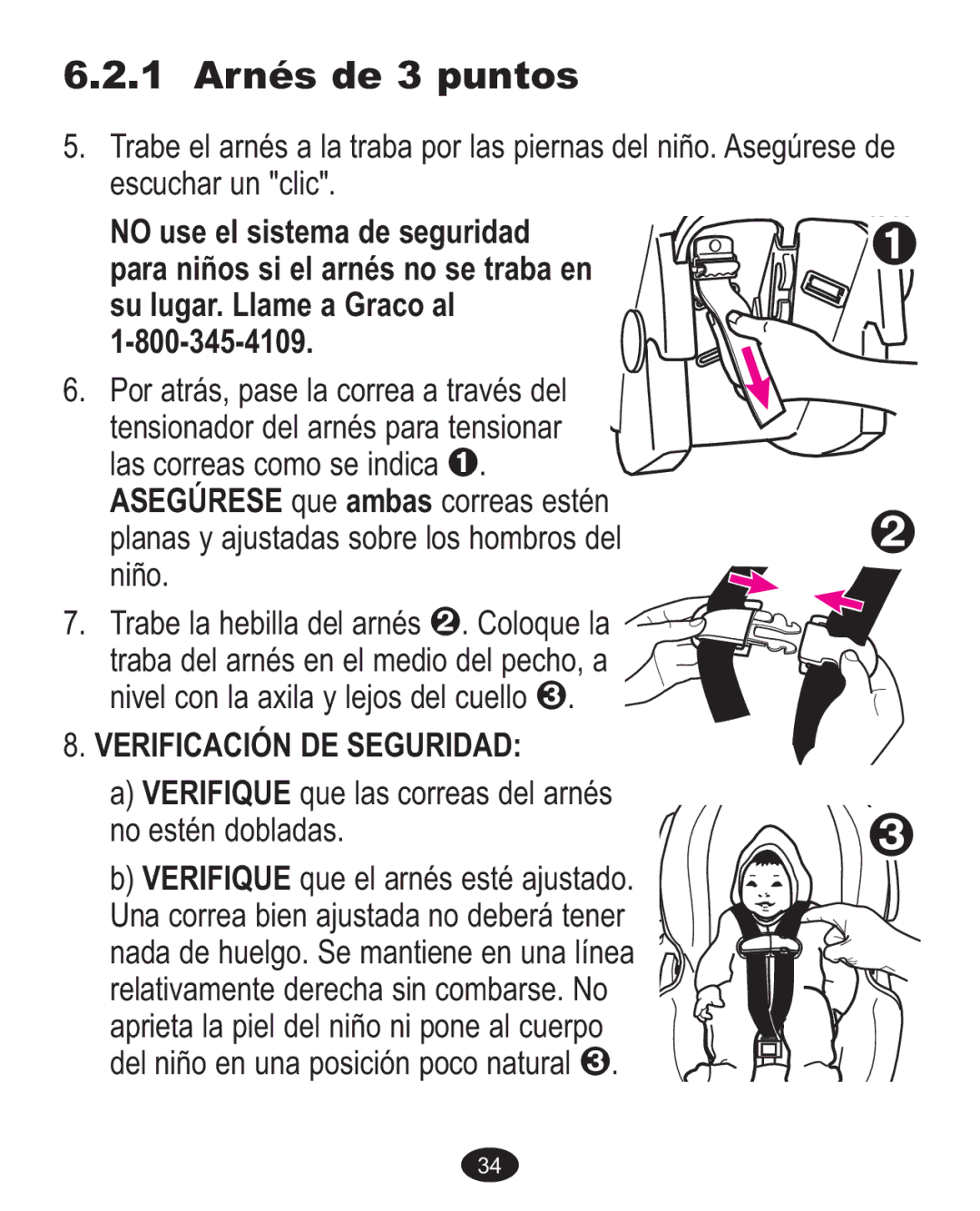 Graco Baby Accessories owner manual Escuchar un clic 