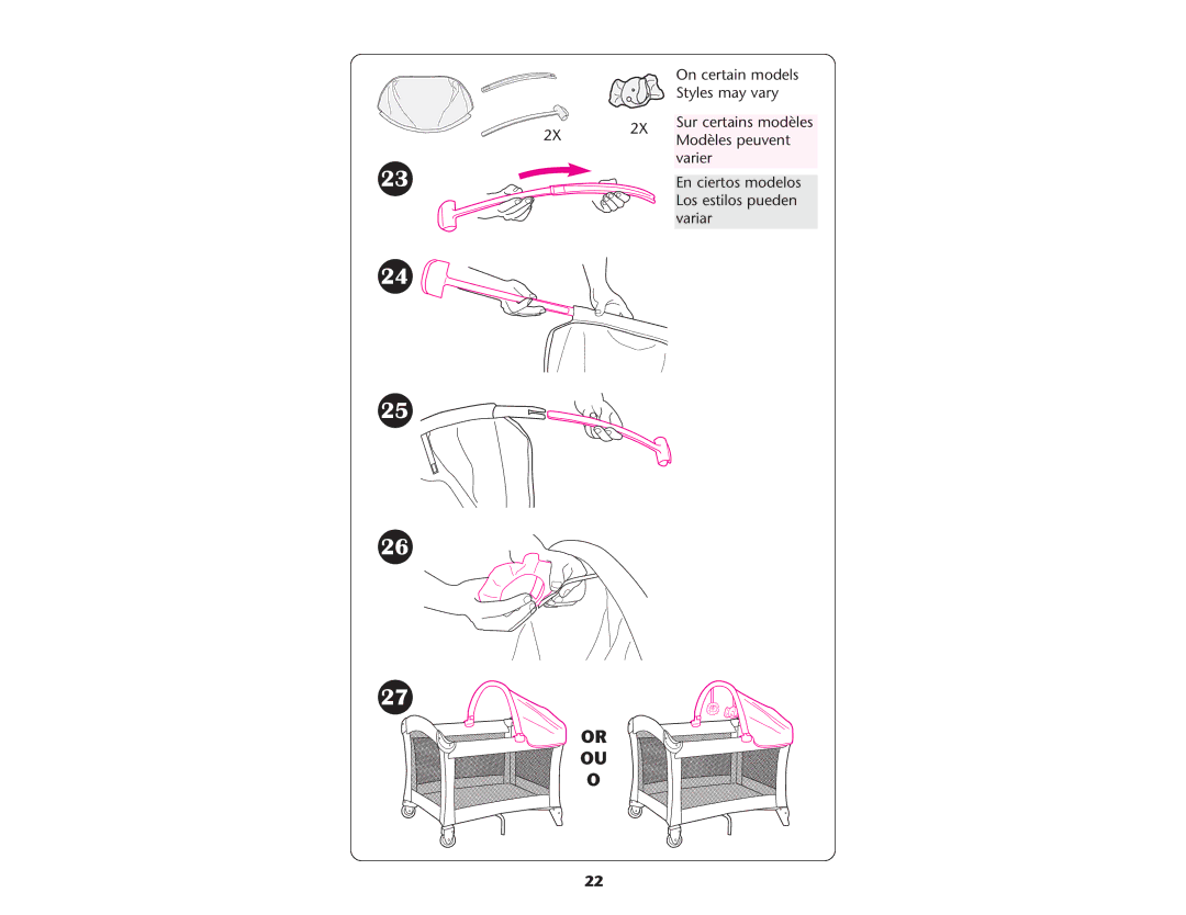 Graco Baby Playpen owner manual On certain models 