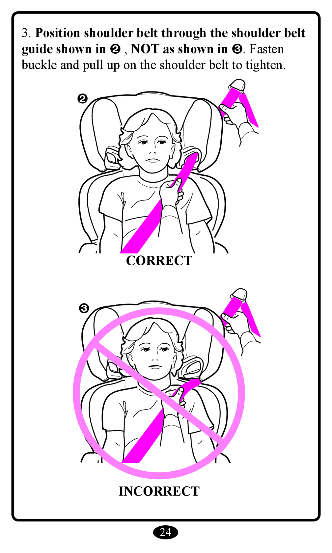 Graco Booster Seat owner manual Correct Incorrect 