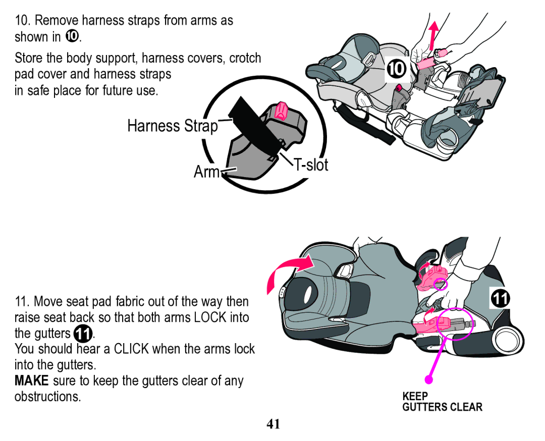 Graco Child Restraint/Booster Seat owner manual Harness Strap Arm 