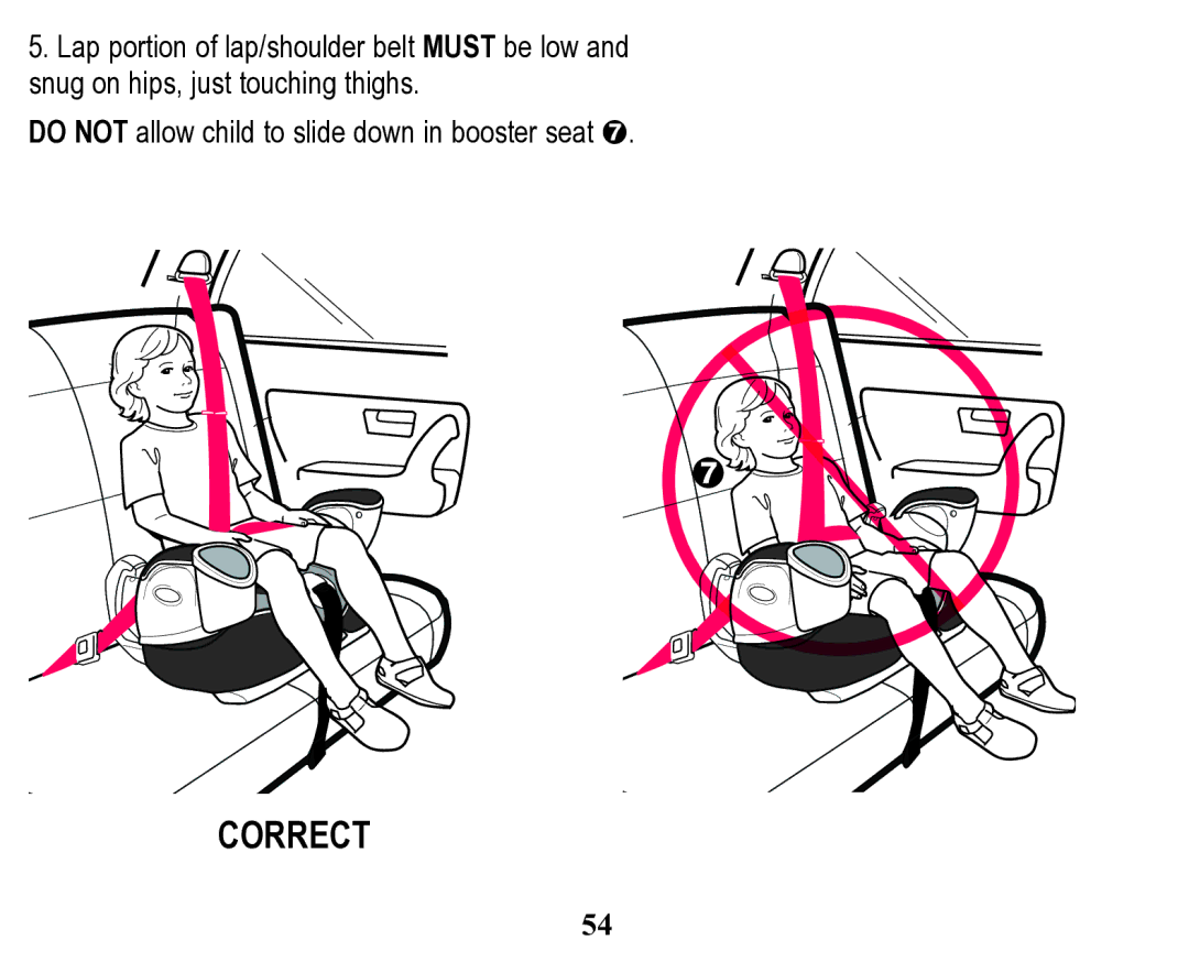 Graco Child Restraint/Booster Seat owner manual Correct 