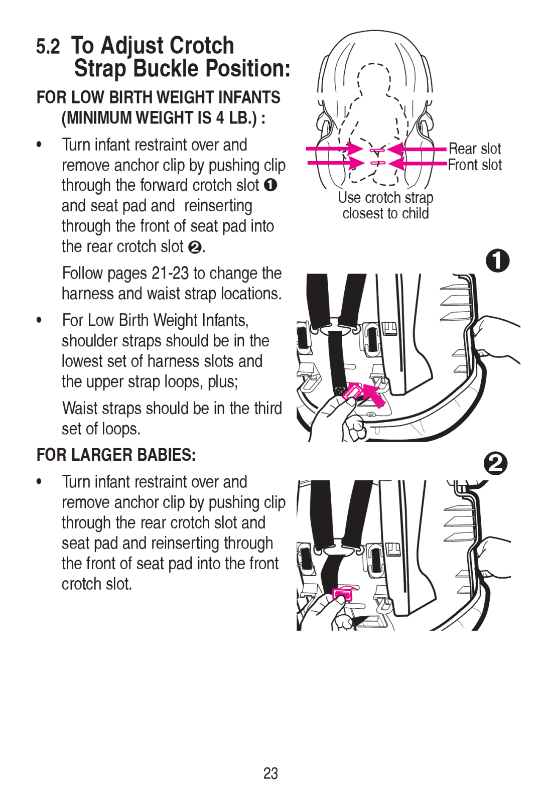 Graco CLASSIC CONNECT 30 manual VhwRiOrrsv, 25/$5*5%$%,6, FurwfkVorw, 8VHFURWFKVWUDS FORVHVWWRFKLOG 