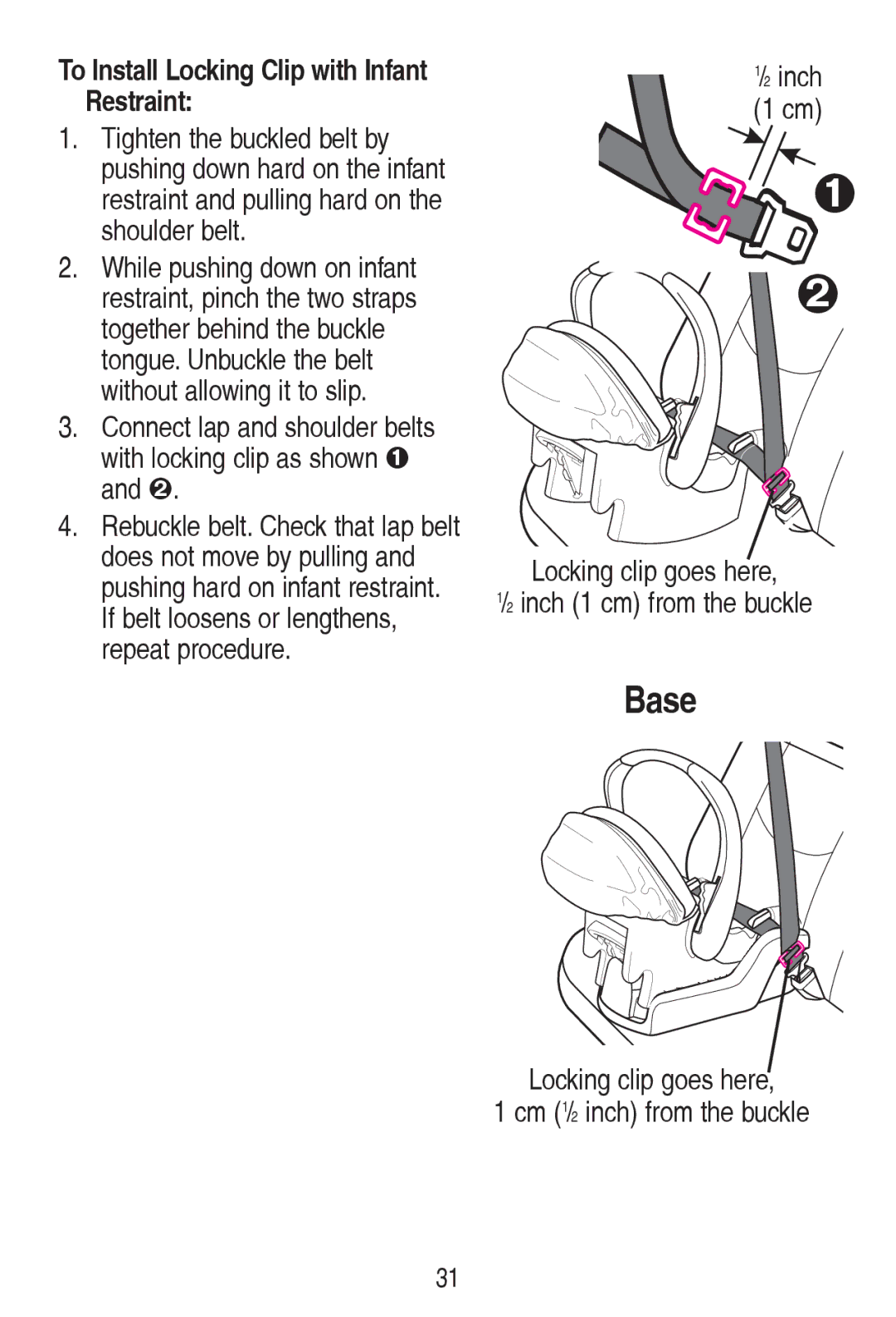 Graco CLASSIC CONNECT 30 manual UhshdwSurfhgxuh,  7LJKWHQWKHEXFNOHGEHOWE\,  KlohSxvklqjGrzqRqLqidqw 