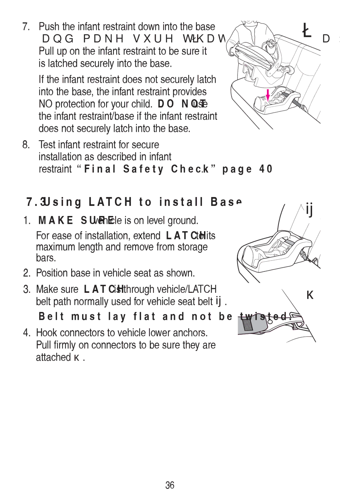 Graco CLASSIC CONNECT 30 manual Eduv,  Dwwdfkhgš,  7HVWLQIDQWUHVWUDLQWIRUVHFXUH 