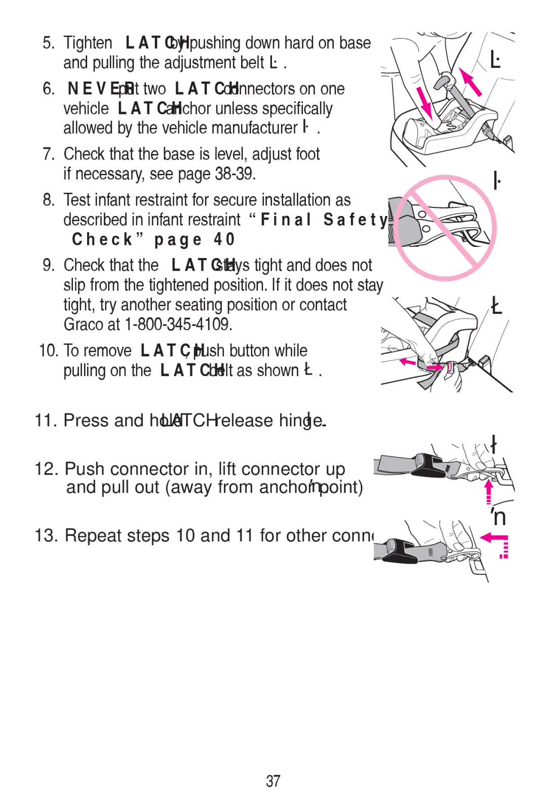 Graco CLASSIC CONNECT 30 manual LiQhfhvvdu\VhhSdjh, Khfn´Sdjh, UdfrDw 