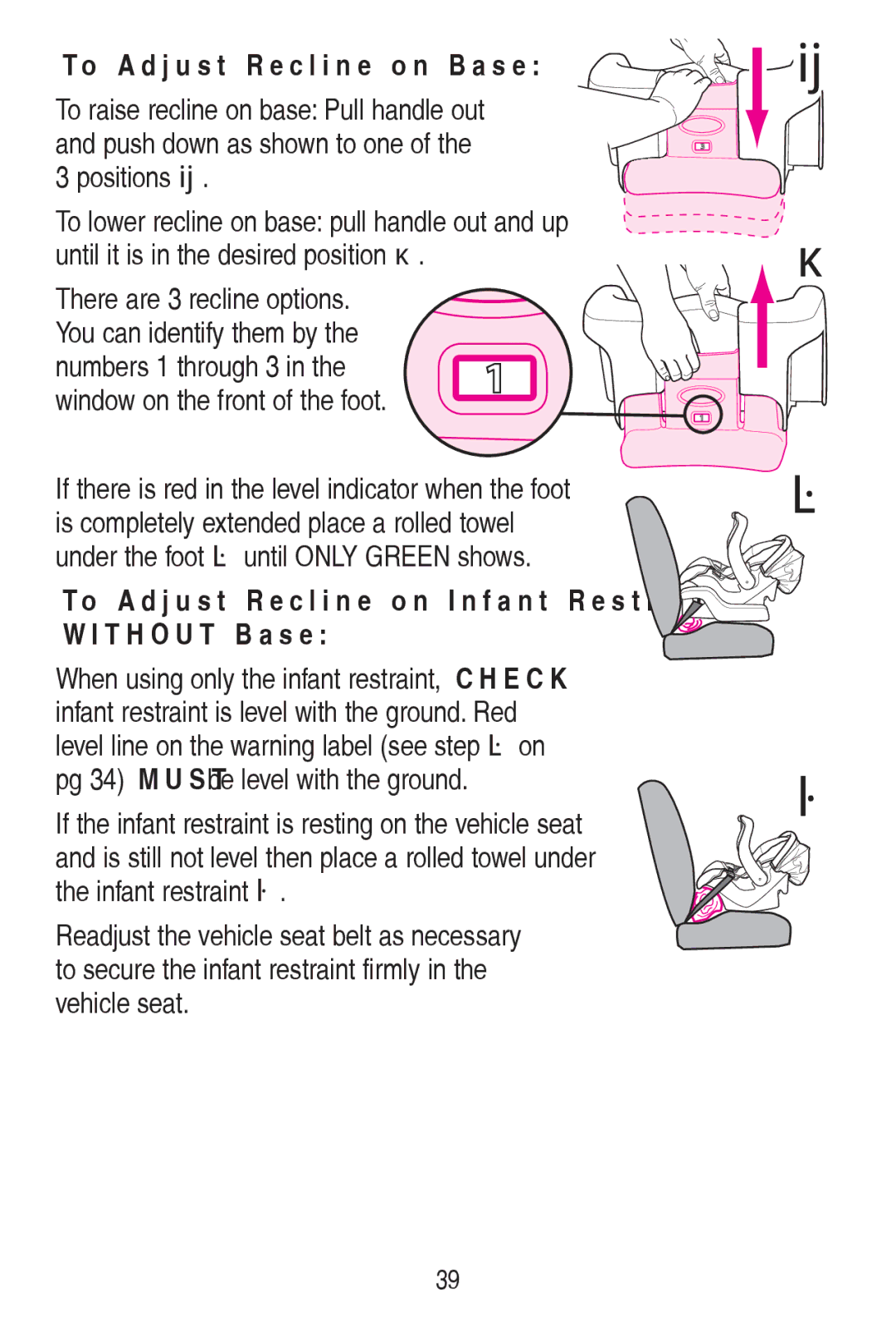 Graco CLASSIC CONNECT 30 manual 7R$GMXVW5HFOLQHRQ%DVH, YhklfohVhdw 