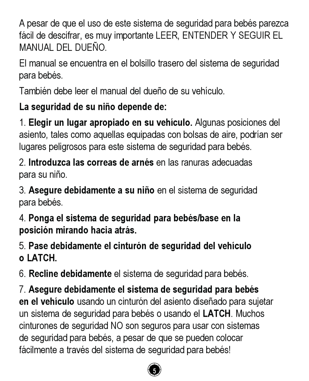 Graco PD261464A, CLASSIC CONNECT 35 manual Para su niño 