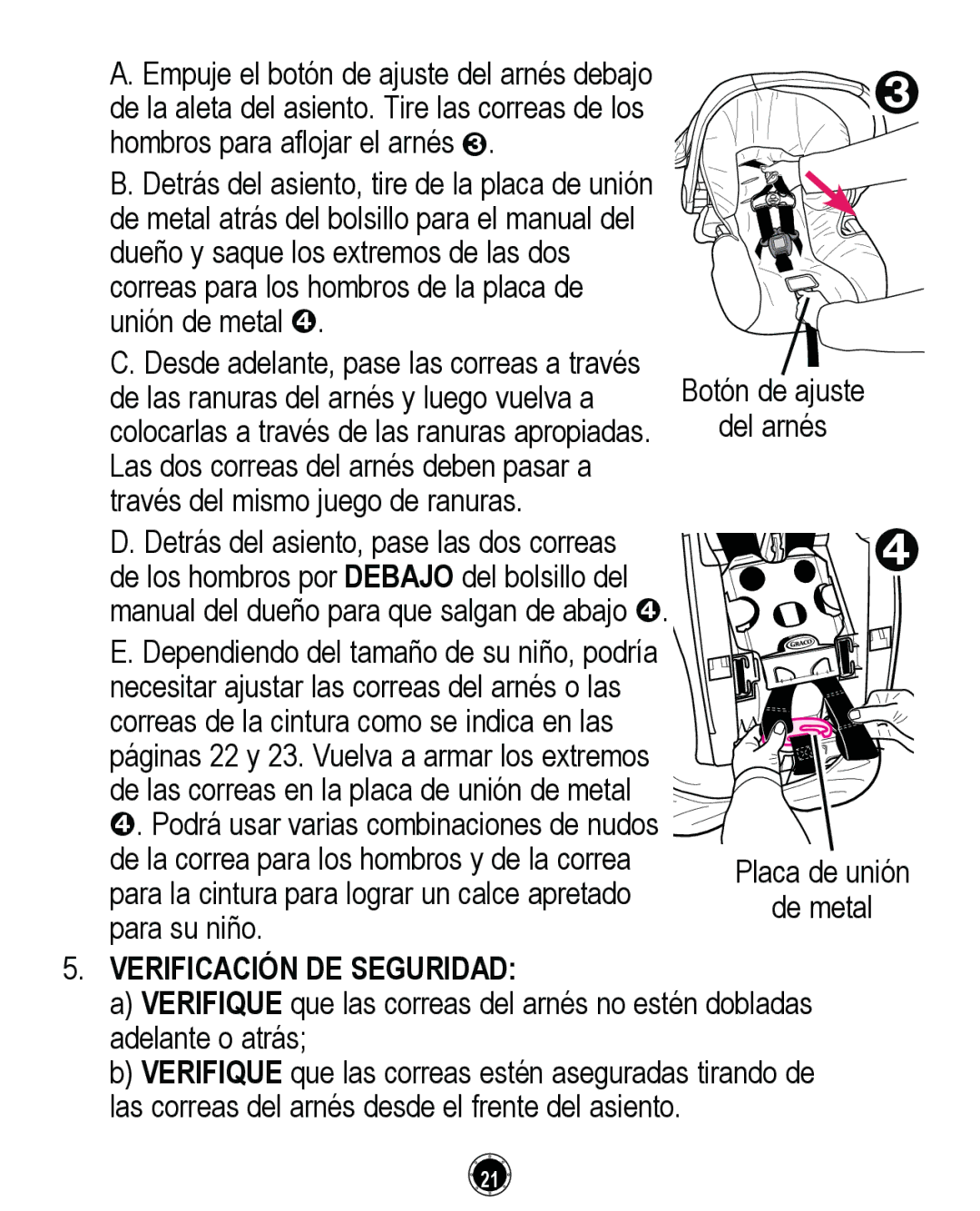 Graco PD261464A, CLASSIC CONNECT 35 manual Verificación DE Seguridad 