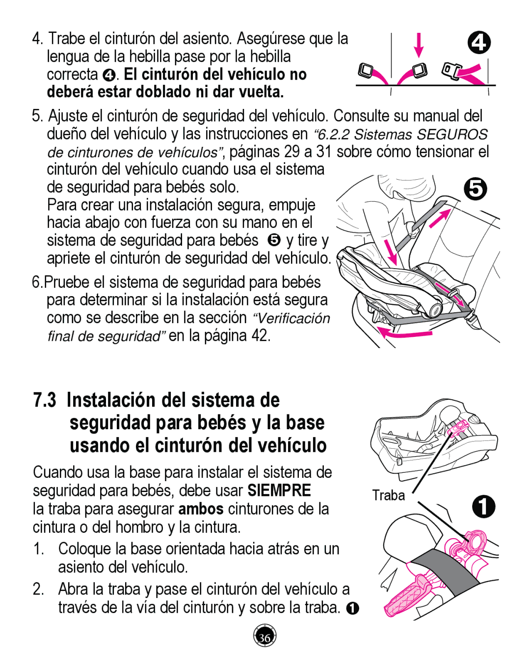 Graco CLASSIC CONNECT 35, PD261464A manual Traba 