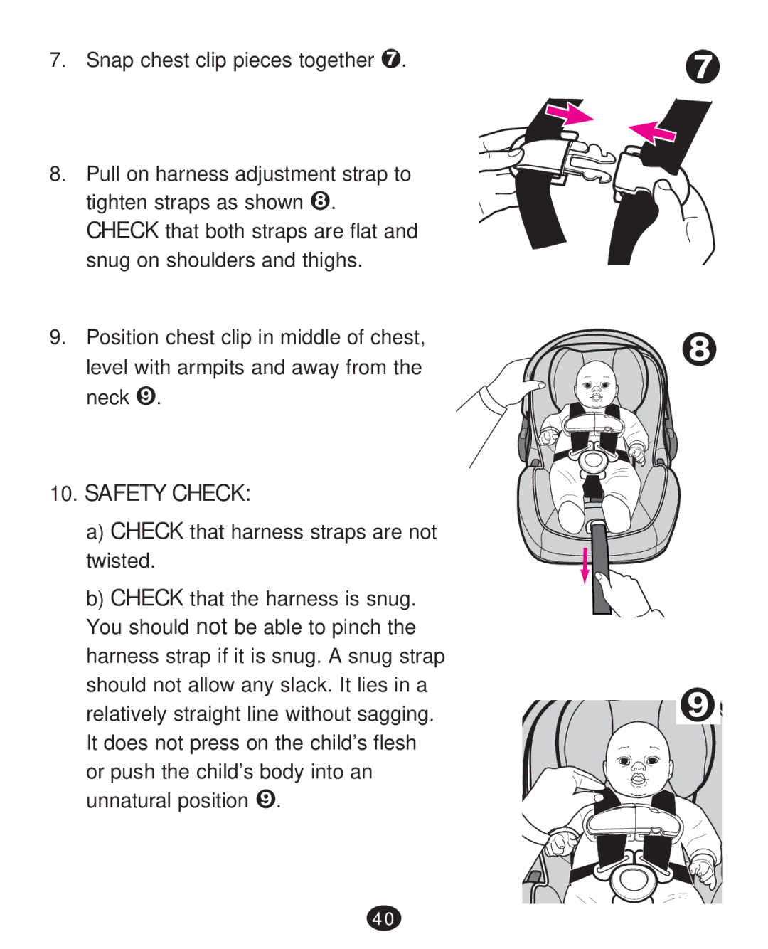 Graco CLICK CONNECT 35 LX, PD217347A manual Safety Check 