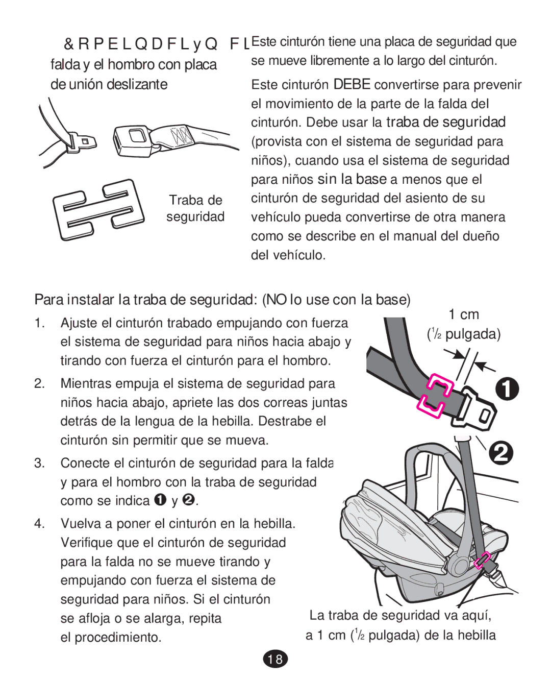 Graco CLICK CONNECT 35 LX, PD217347A manual Pulgada 