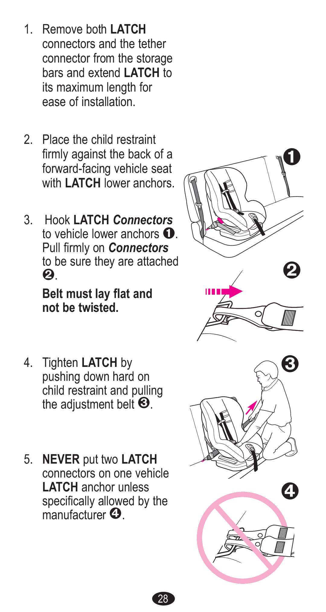 Graco CozyCline owner manual Belt must lay flat and not be twisted 