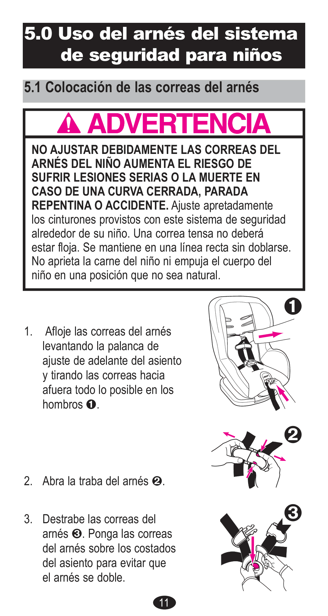 Graco CozyCline owner manual Repentina O ACCIDENTE. Ajuste apretadamente 