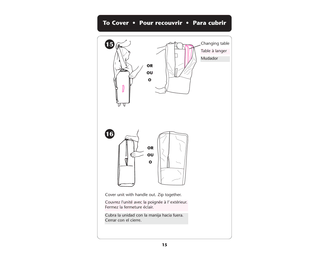 Graco Crib manual To Cover Pour recouvrir Para cubrir 