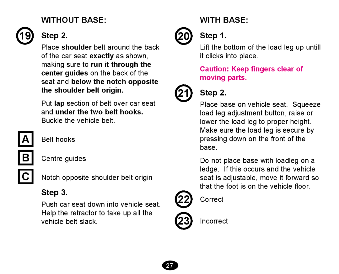 Graco deluxe series manual Without Base 