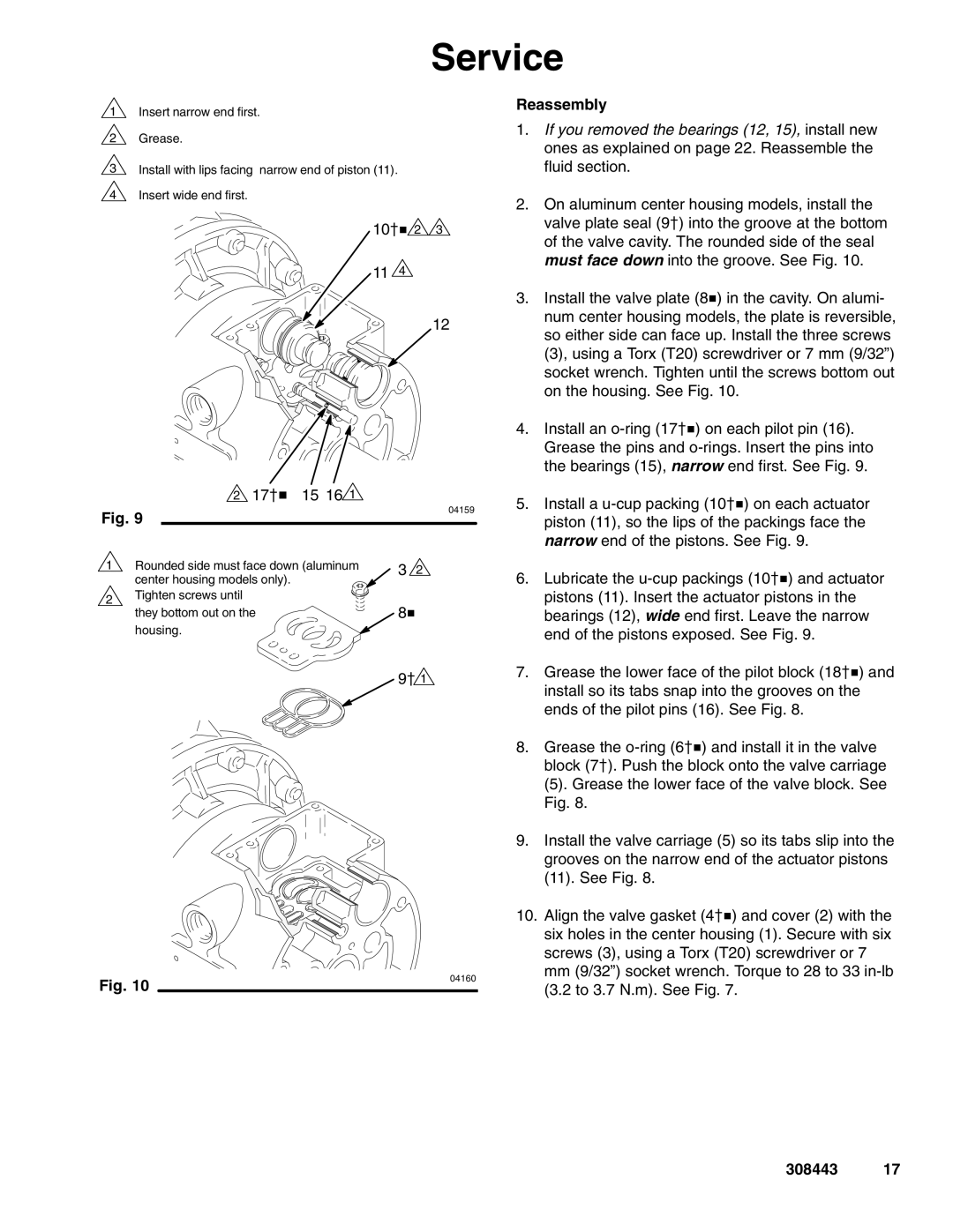 Graco D75, DS5, D82, D72, D85, DR2, DR5, DS2, D81 important safety instructions Reassembly 