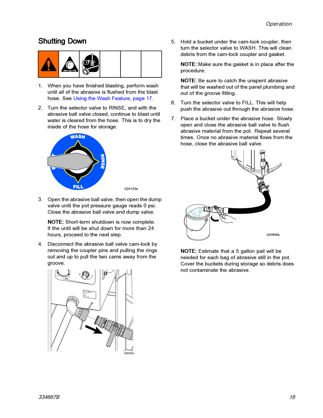 Graco EQ300C manual Shutting Down 