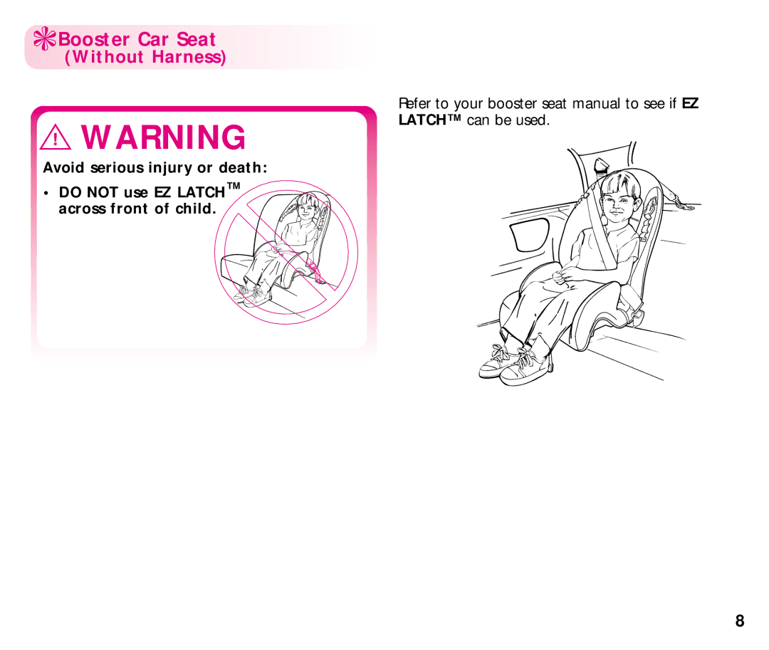 Graco EZ manual Booster Car Seat 