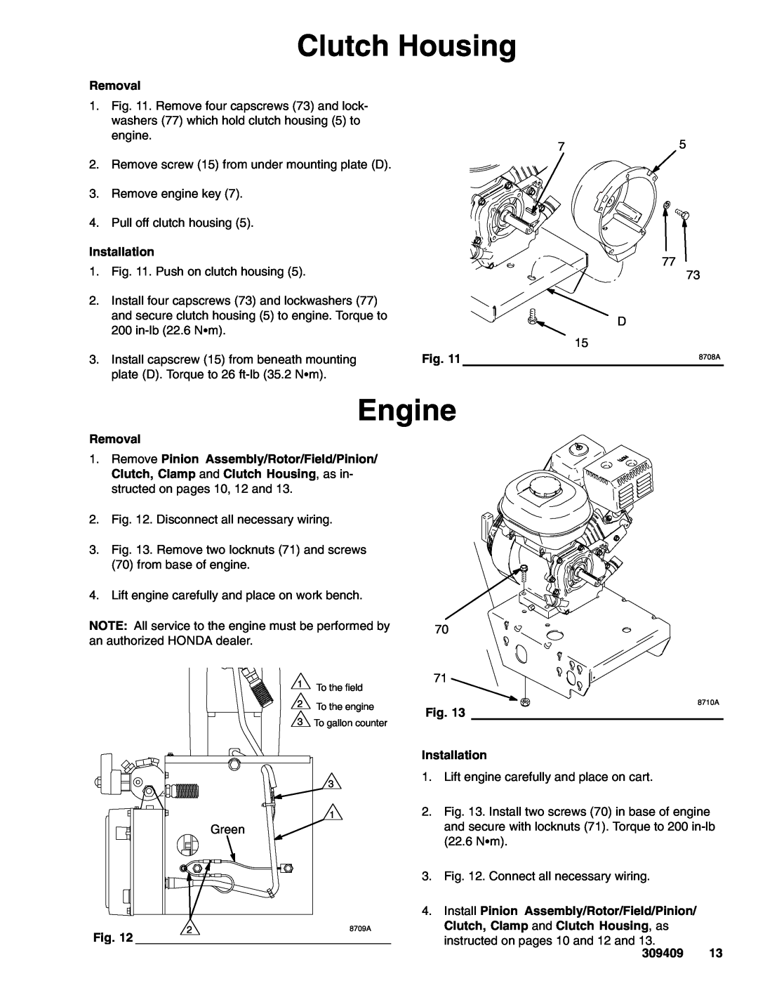 Graco Inc 233706, 233702, 233701, 233700, 309409E, 5900HD, 3900, 233717 Clutch Housing, Engine, Removal, Installation 
