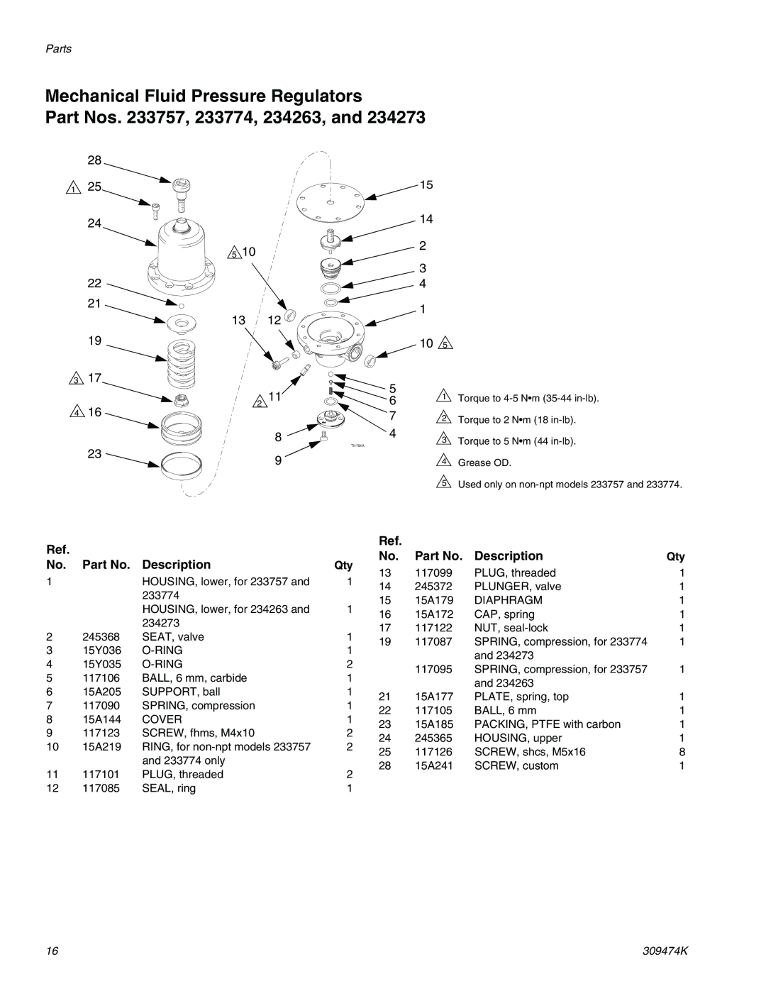 Graco Inc 233757 important safety instructions Part No. Description 