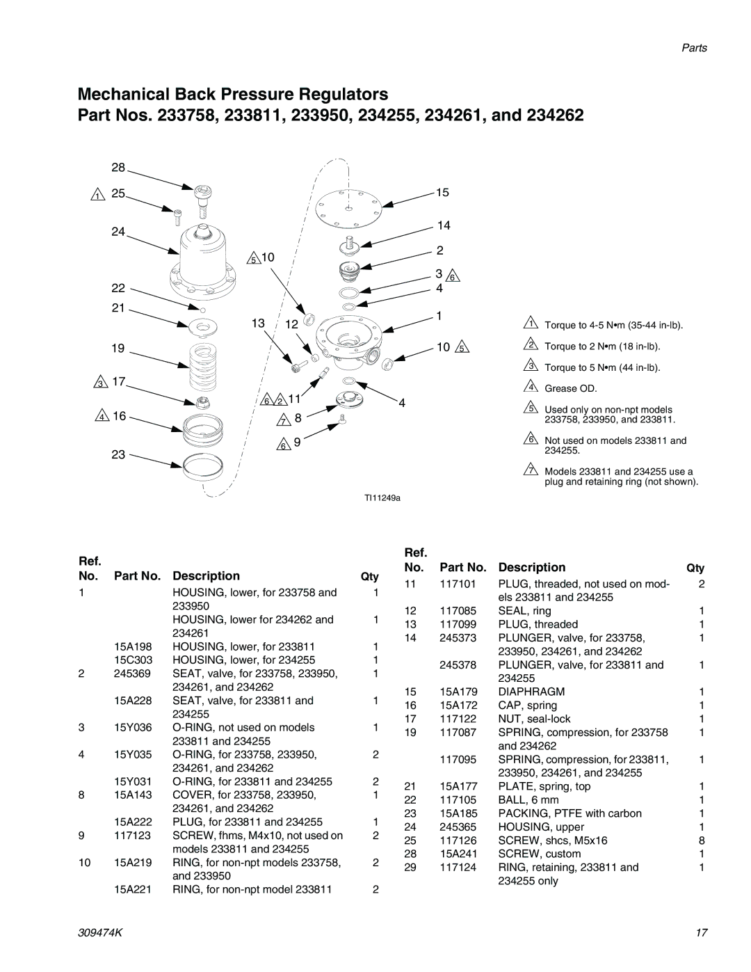 Graco Inc 233757 important safety instructions TI11249a 