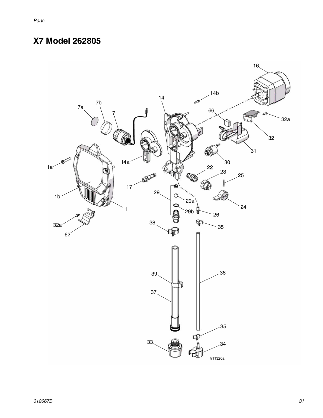 Graco Inc 261820 specifications X7 Model 