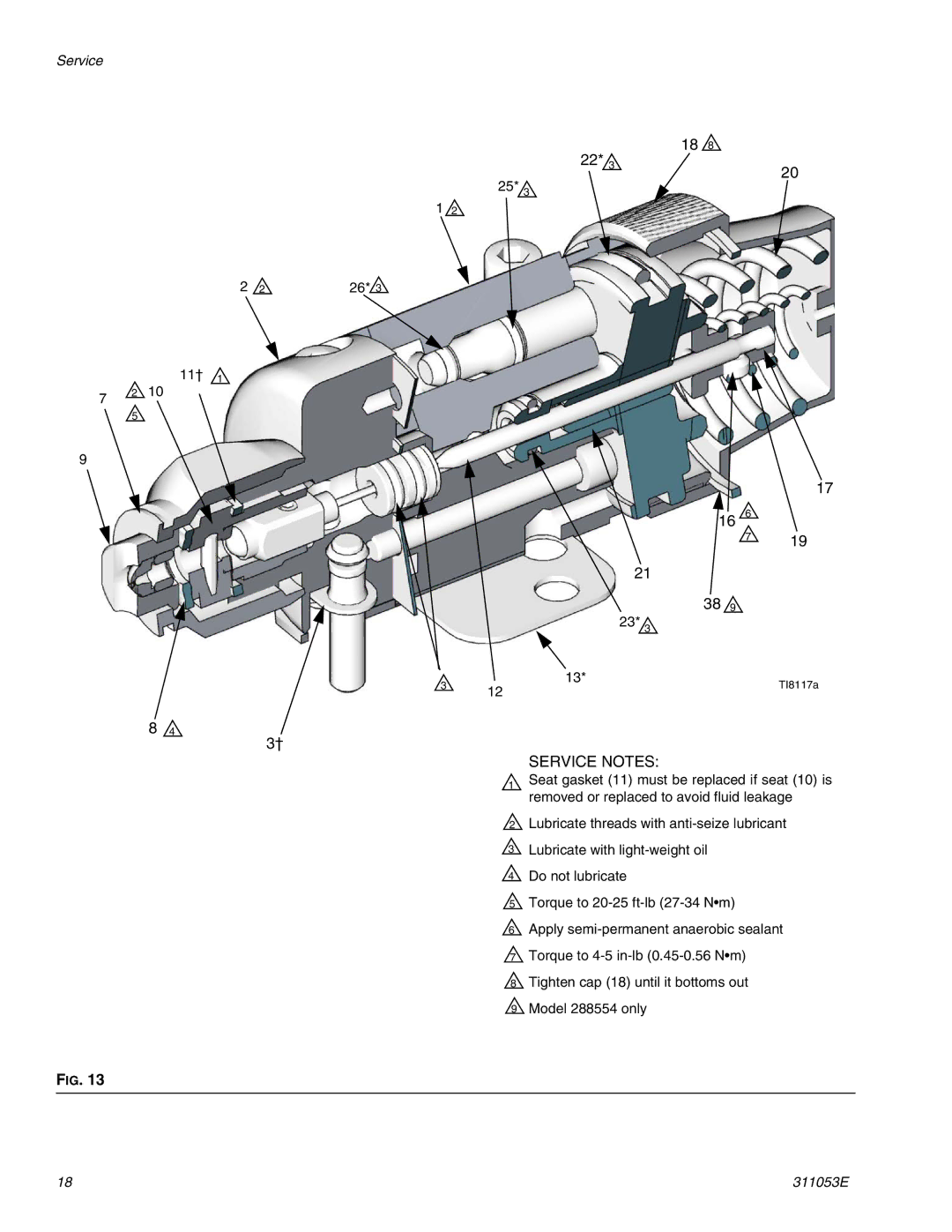 Graco Inc 288554, 311053E, 288048 important safety instructions Service Notes 