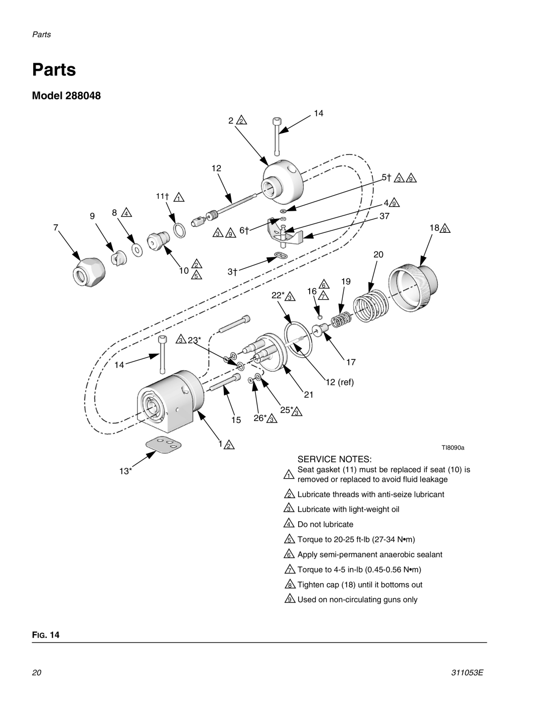 Graco Inc 288048, 288554, 311053E important safety instructions Parts, Model 