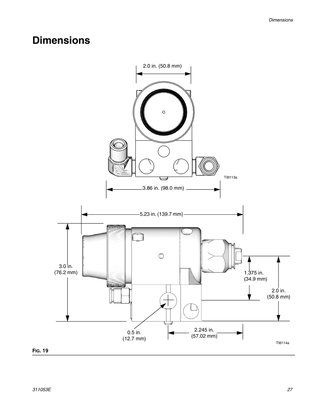 Graco Inc 288554, 311053E, 288048 important safety instructions Dimensions 