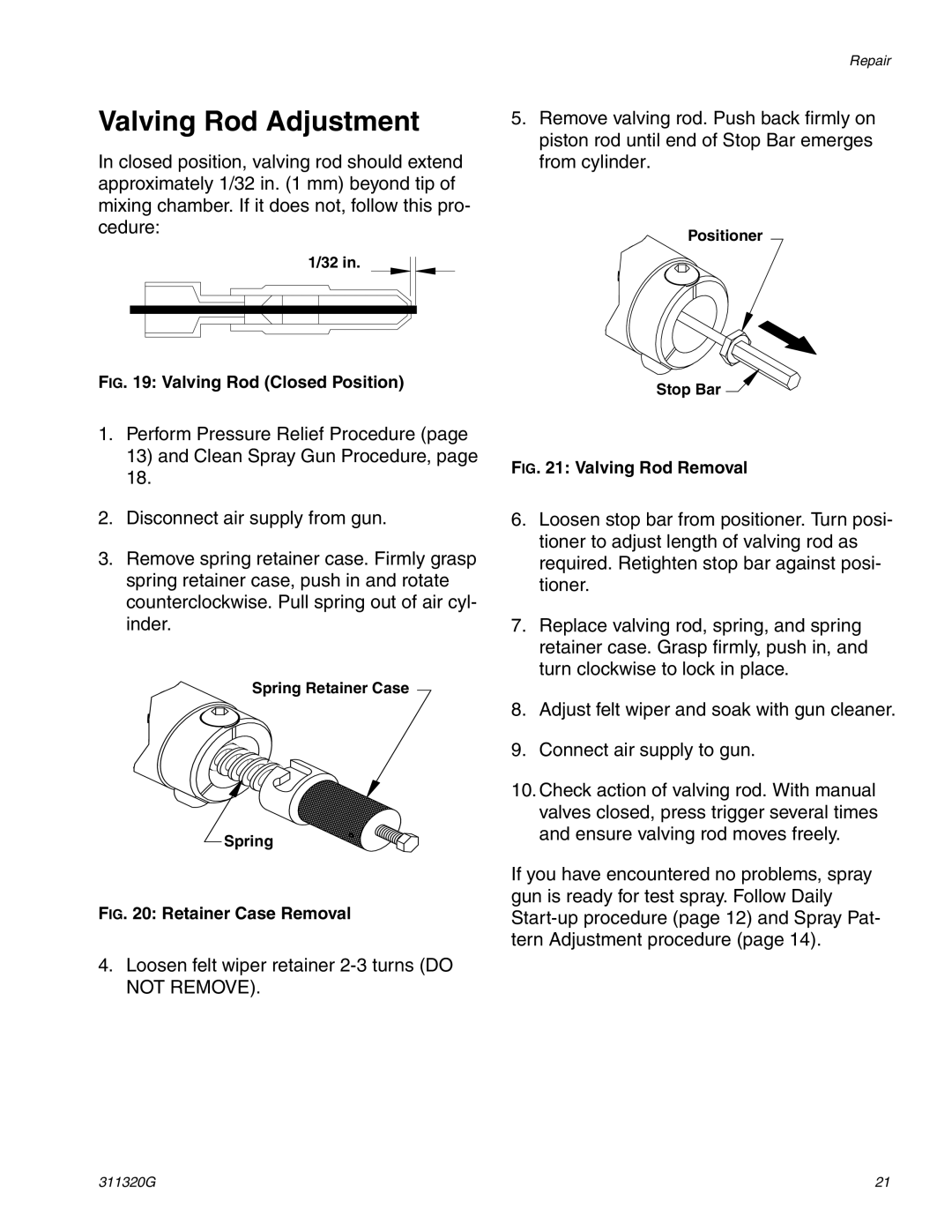 Graco Inc 311320G, 295530, 295531, 295532, 295533, Model D important safety instructions Valving Rod Adjustment, Not Remove 