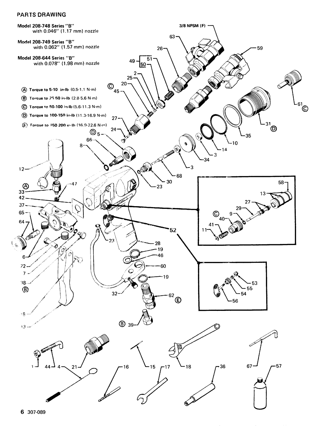 Graco Inc 208-749, 307-089, 208-644, 208-748 manual 