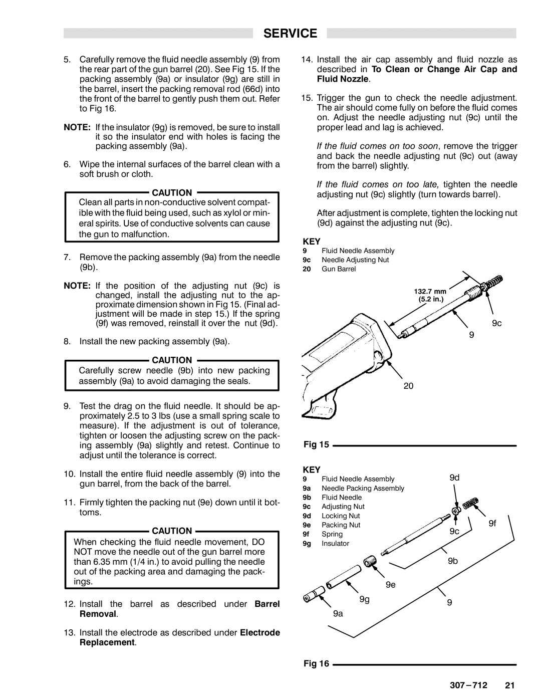 Graco Inc 307-712, PRO 5000, 218-745 manual Service 